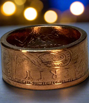 Copper Bullion Standing Liberty Commemorative Coin Ring