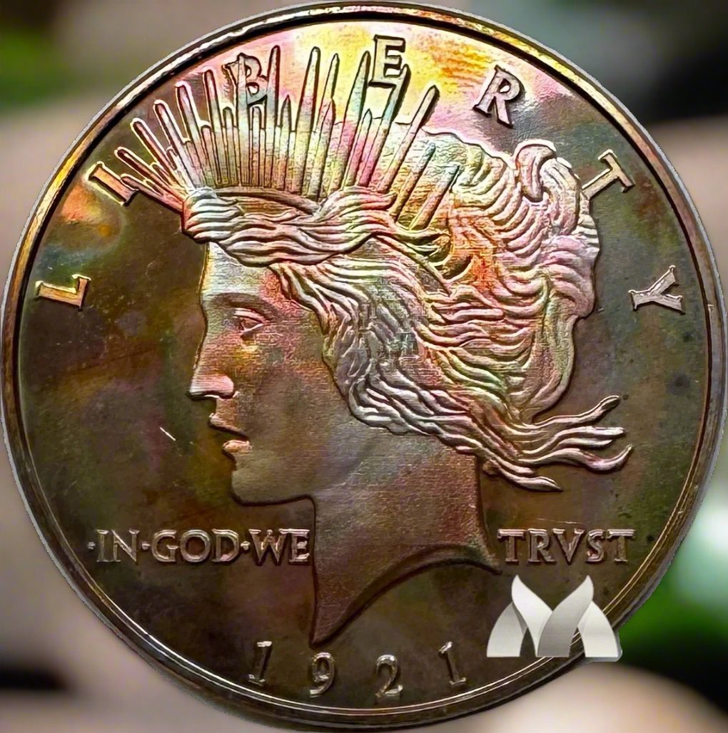 Pearlescent Copper Bullion Commemorative Peace Dollar - PDSS0001