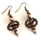 Steampunk - Coppery Gear Drop Earrings - Upcycled Industrial Style
