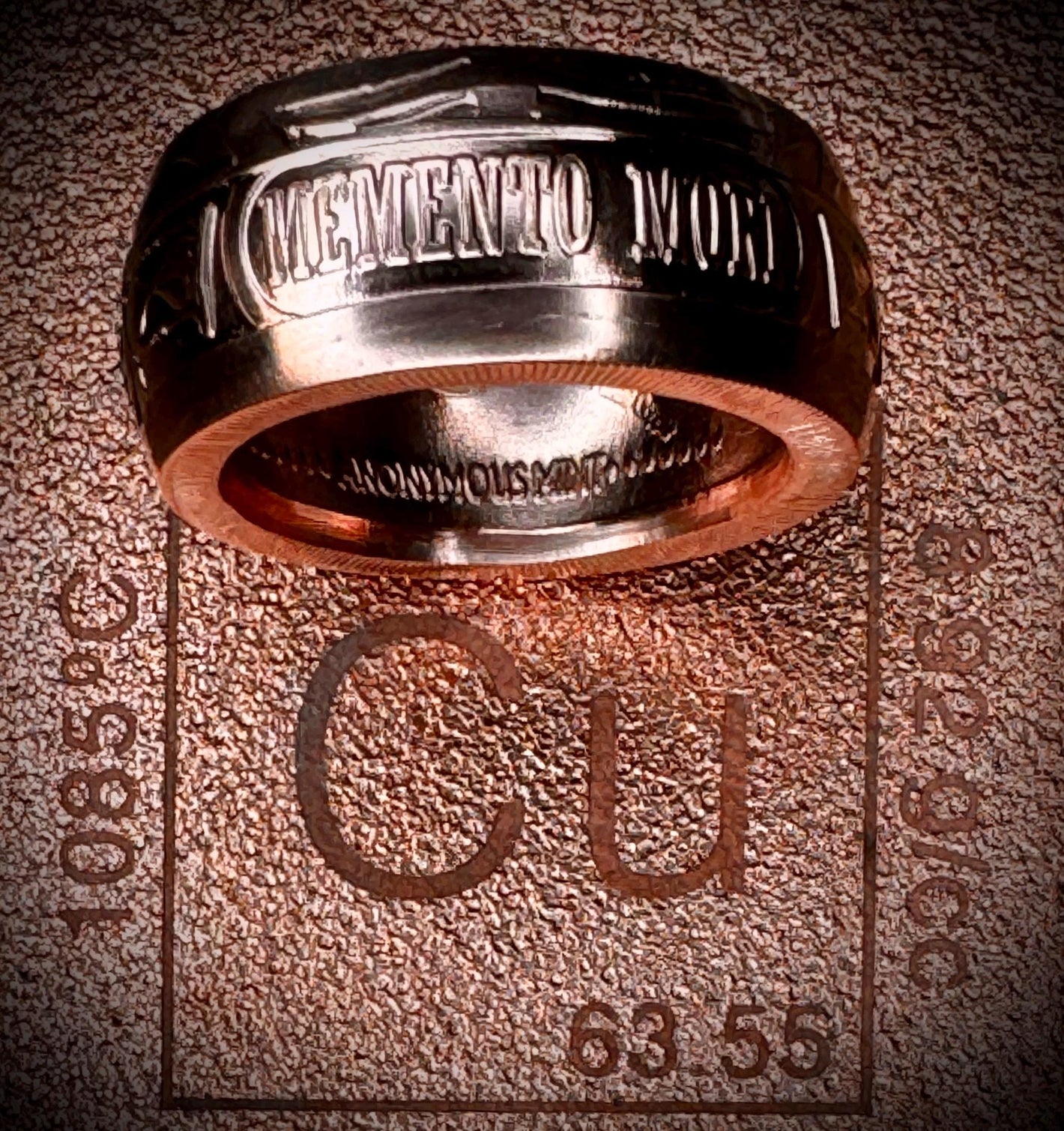 Momento Mori -.999 fine copper bullion Coin Ring